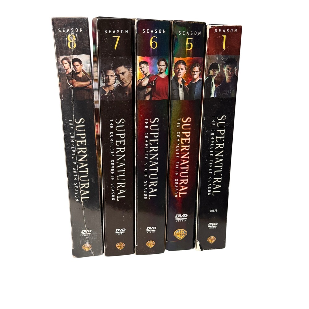 Supernatural DVD Box Set Lot Seasons 1 5 6‎ 7 8 Complete Series Warner Bros TV